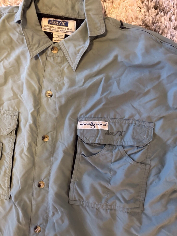 Hook & Tackle XL Hombres Aire/X Equipo de Pesca Camisa 50 Protección UV Manga Larga Foto 3 de 4