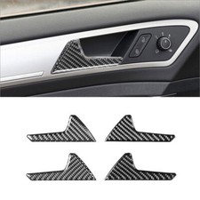 Cubierta interior de manija de puerta de fibra de carbono 4 piezas para Volkswagen Golf 2014-2019