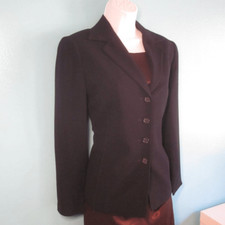 Lafayette 148 New York Womens Dark Navy Blazer Size 2 Classic Career Jacket