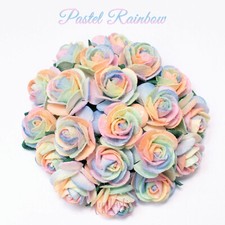 Mulberry Paper Open Roses Handmade Paper Flowers Crafts Decoration Pack of 20