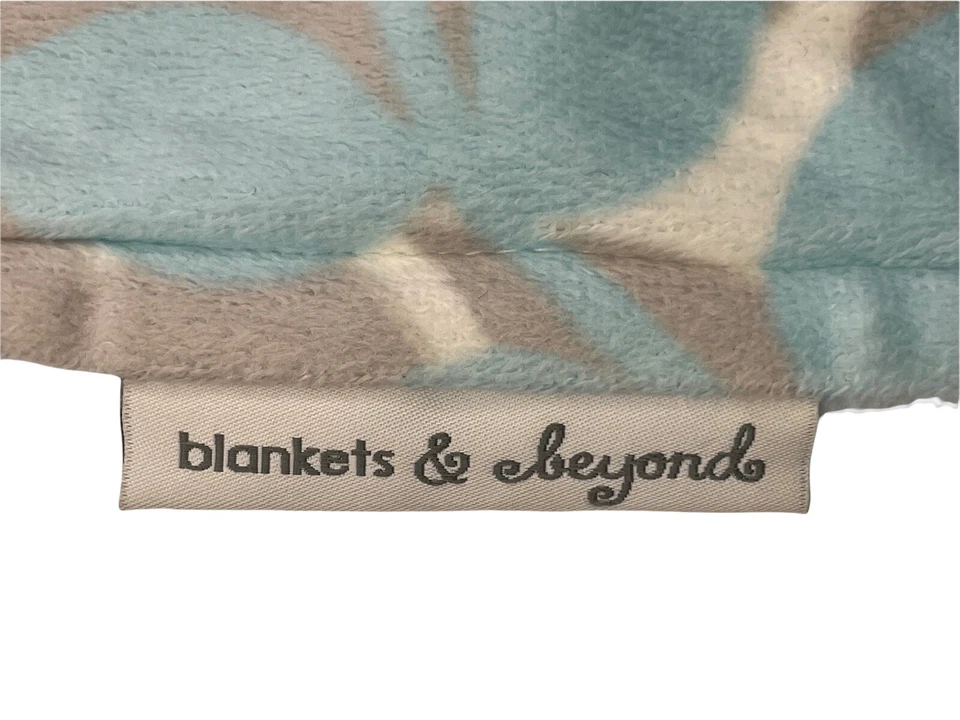 Blankets & Beyond Monkey 灰色羊毛毛绒 Lovey 安全毯 蓝绿色 — 第 4/4 张图片