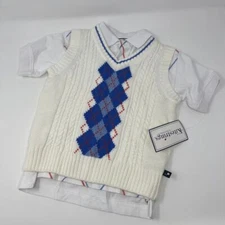BOYS KITESTRINGS POLO AND SWEATER VEST SET SIZE 4T