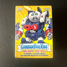 2018 GARBAGE PAIL KIDS WE HATE THE 80S BLASTER BOX BATHROOM BUDDIES STICKERS CS