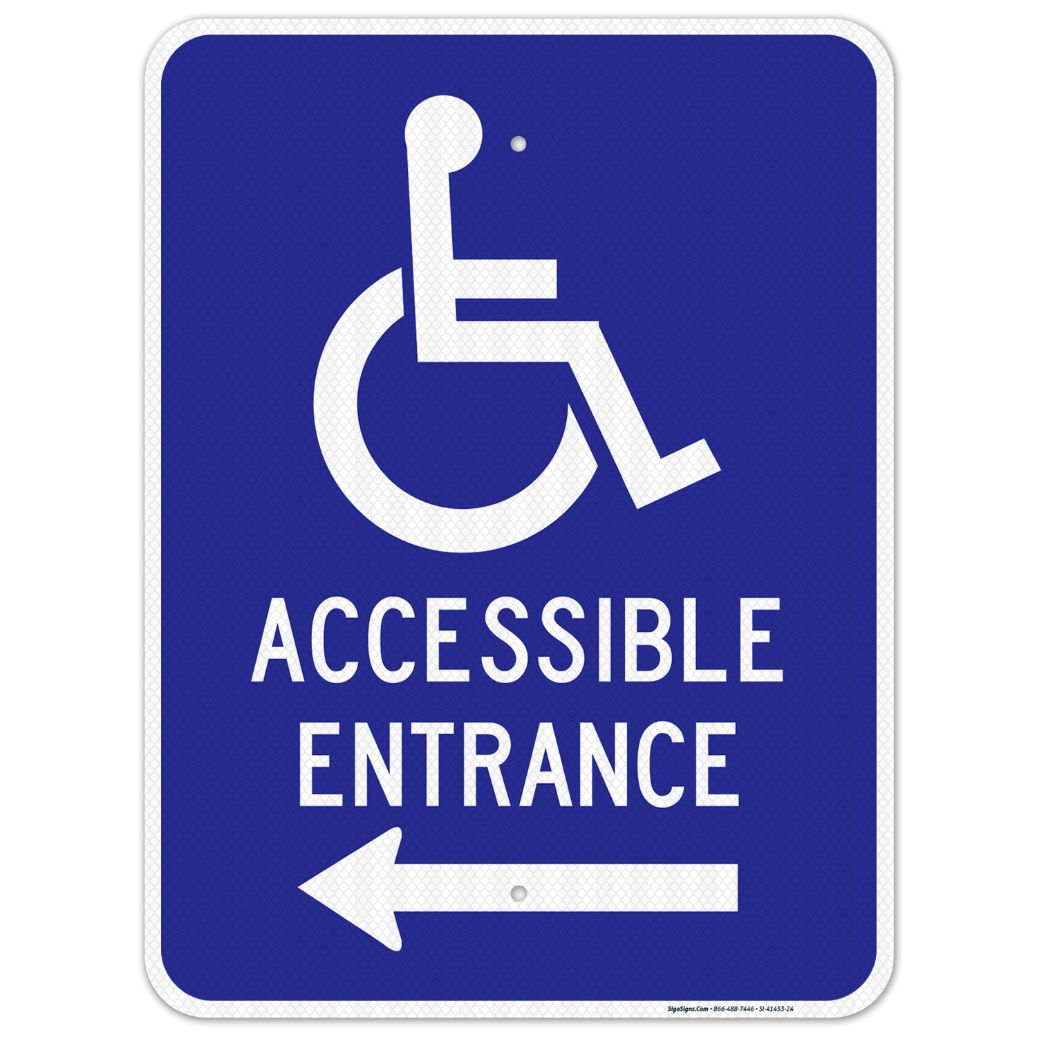 Accessible Entrance Left Sign,