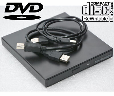 EXTERNES USB DVD-ROM CDRW DVD COMBO CD-BRENNER f. WINDOWS XP WIN 7 8 10 LW3