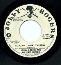 Lady Play Your Symphony Stereo  Mono by Kenny Rogers  First Ed 45 RPM DJ 