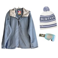 BURTON SNOWBOARDS BIO-LITE BLUE SKI JACKET SZ M 620