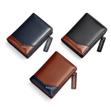PU Leather Multifunctional Zipper Short Men's Wallet  ShopDecimals
