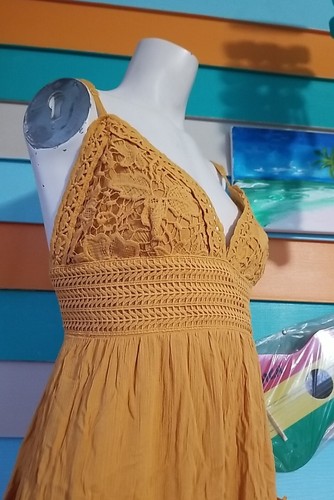rue 21, Summer dress large womens Spaghetti Strap Vestido Lace - Picture 8 of 15