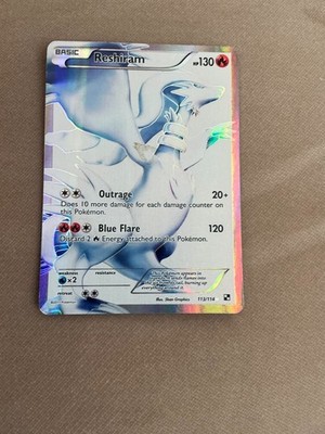 Pokémon TCG Reshiram 113/114 Holo Basic 130 HP Outrage Blue Flare