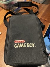 Official Nintendo Original Gameboy Black Vintage Carrying Case Bag w/ Strap Zips