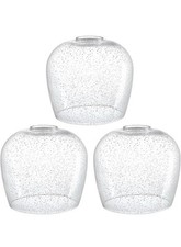 3 Pack 5.44 Inch Clear Seeded Glass Lamp Shade Pendant Ceiling Chandelier Wal...