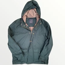 Frank and Oak Men’s Xl Pine Green Jacket with Hood Excellent Condition Pre Own