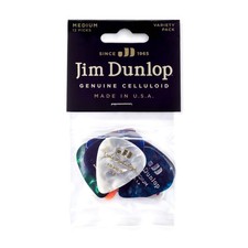 Dunlop Genuine Celluloid Medium Guitar Picks 12 Pack Multi Color USA Made