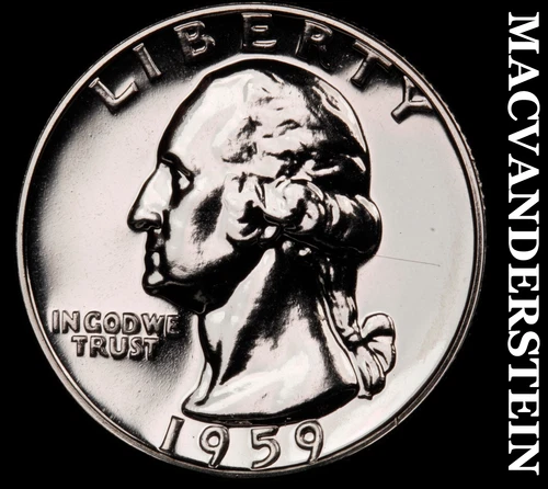 1959 Silver Washington Quarter - Choice Gem Proof  Lustrous  #G9637
