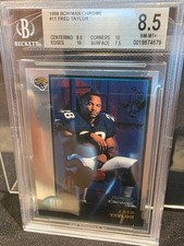 1998 Bowman Chrome Fred Taylor #11 RC BGS 8.5 - 10 Corners and Edges