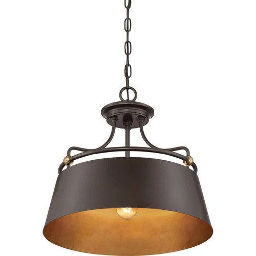 Quoizel FV2818 Bronze Fairview 3-Light 18"W Pendant With A Metal Shade - Picture 6 of 7