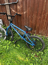 Hustle X-RATED BMX Bike 20in Blue/Black Pegs Reflectors Side Pull Brake