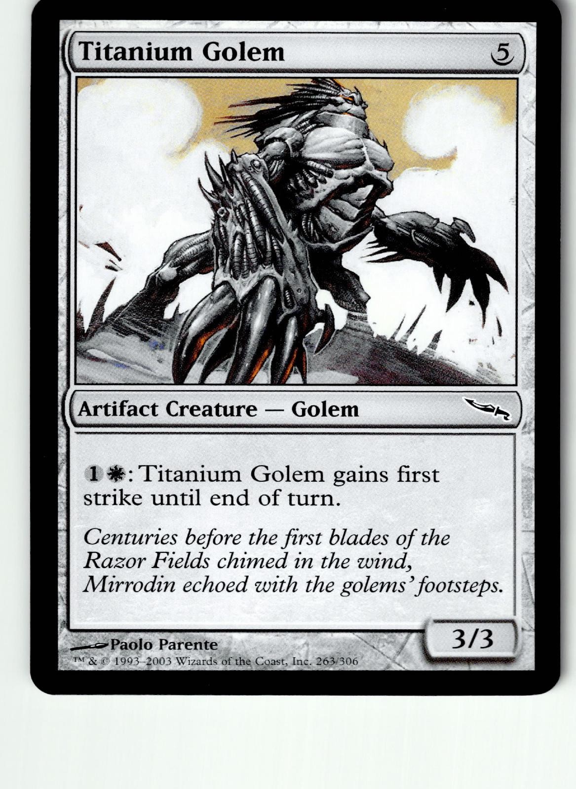 Set Of 4 Titanium Golem 263 Common Mirrodin Magic: The Gathering Lightly Played