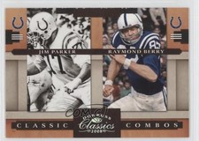 2008 Donruss Classics Classic Combos Silver Jim Parker Raymond Berry HOF 0b5