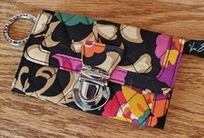 VERA BRADLEY Quick Swipe ID Case Wallet Key Ring NWOT