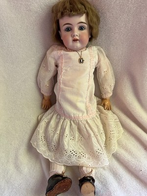 Lovely Antique German Kestner 161 Bisque Head Doll 24''  **Chipped Eye***
