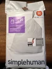 SIMPLEHUMAN CODE H CUSTOM FIT LINERS TRASH BAGS - 20/60/100/200 PACKS