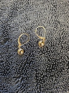 14kt 585 Ball Hanging Earrings .91GR YELLOW Gold Combine shipping