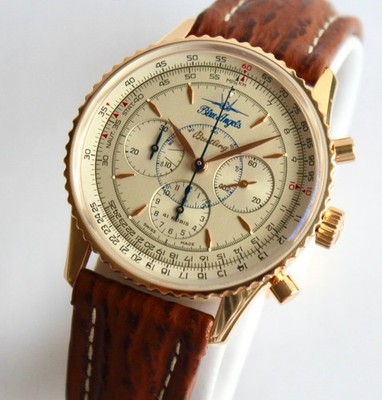 BREITLING Watch 18K GOLD H30030.1 NAVITIMER MONTBRILLANT, NEW BREITLING STRAP!!!
