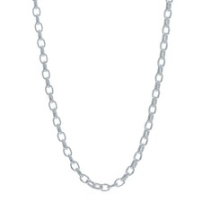 Sterling Silver Rolo Chain Necklace 925