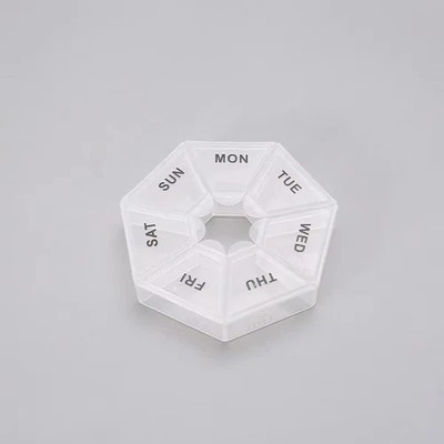 ROUND 7 DAY PILL BOX ORGANIZER FOR MEDICINE TRAVEL CASE HOLDER WEEKLY