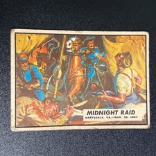 1965 A&BC Civil War News Card #36 Midnight Raid Good