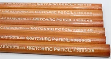 Lot of 6  L&C Hardtmuth Sketching Pencils 355  2B, 4B, 6B Oval Square Lead  USA