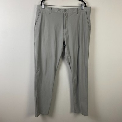 Rhone Pants Mens 38x33 Grey Commuter Slim Golf Stretch Performance Chinos Flex