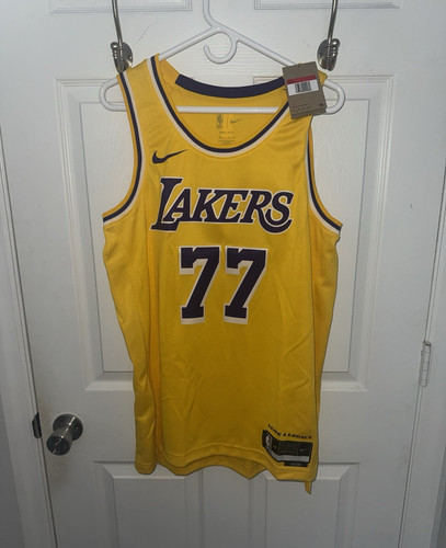 Nike Los Angeles Lakers Luka Dončić #77 NBA Basketball Jersey Yellow Men’s L