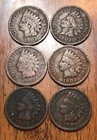 Indian Penny’s, 1902X4,1905,1904, Your Get (6) Cents Get These Coins M119