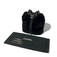 Chanel Bag Handbag Black Sier Coco Matelasse Chain Drawstring r0_0302