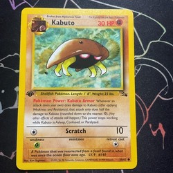 Pokémon TCG Kabuto 1st Edition 50/62 Fossil