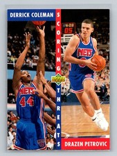 Derrick Coleman / Drazen Petrovic ST 1992-93 Upper Deck #502 New Jersey Nets
