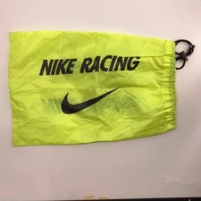 Nike racing neon yellow rip top nylon shoe bag drawstring