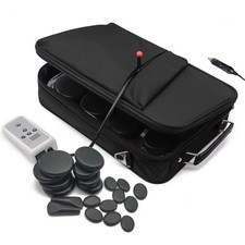 Portable Massage Stone Warmer Set, 20 Pcs Basalt Hot Stones with Heater Kit, ...