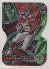 2022 Panini Spectra Neon Green Prizm Die-Cut 3/30 Clyde Edwards-Helaire #58 0w4i