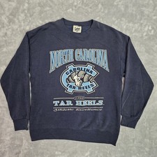 Vintage UNC Tar Heels Sweatshirt Lee Sport USA Size Large Blue North Carolina