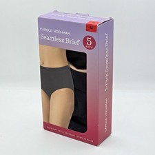 Carole Hochman Womens Seamless Brief Underwear 5 Pack Silky Soft Full Coverage M
