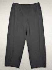 Eileen Fisher Women Pants 1X Straight Crepe Pull On Wide Relax High Rise