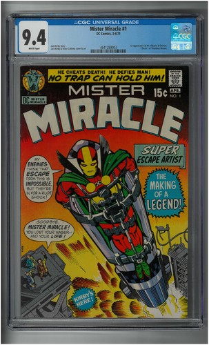 Mr Miracle #1 CGC 9.4 DC Comics 1971 1st Appearance White Pages