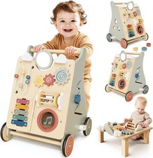 Baby Push Walker W/ Wheels 6-12 Months Boys Girls Walking Toys 1 Year Old