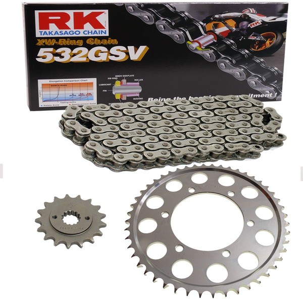Kettensatz Yamaha YZF R6 03-05 Kette RK 532 GSV 116 Offen 16/48-image