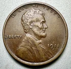 1911-S   LINCOLN CENT  XF+    KEY DATE  #2101