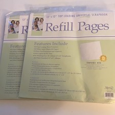 Markings C.R. Gibson Top Loading Scrapbook Refill 20 Sheets 12"x12" LOT 2 Q49